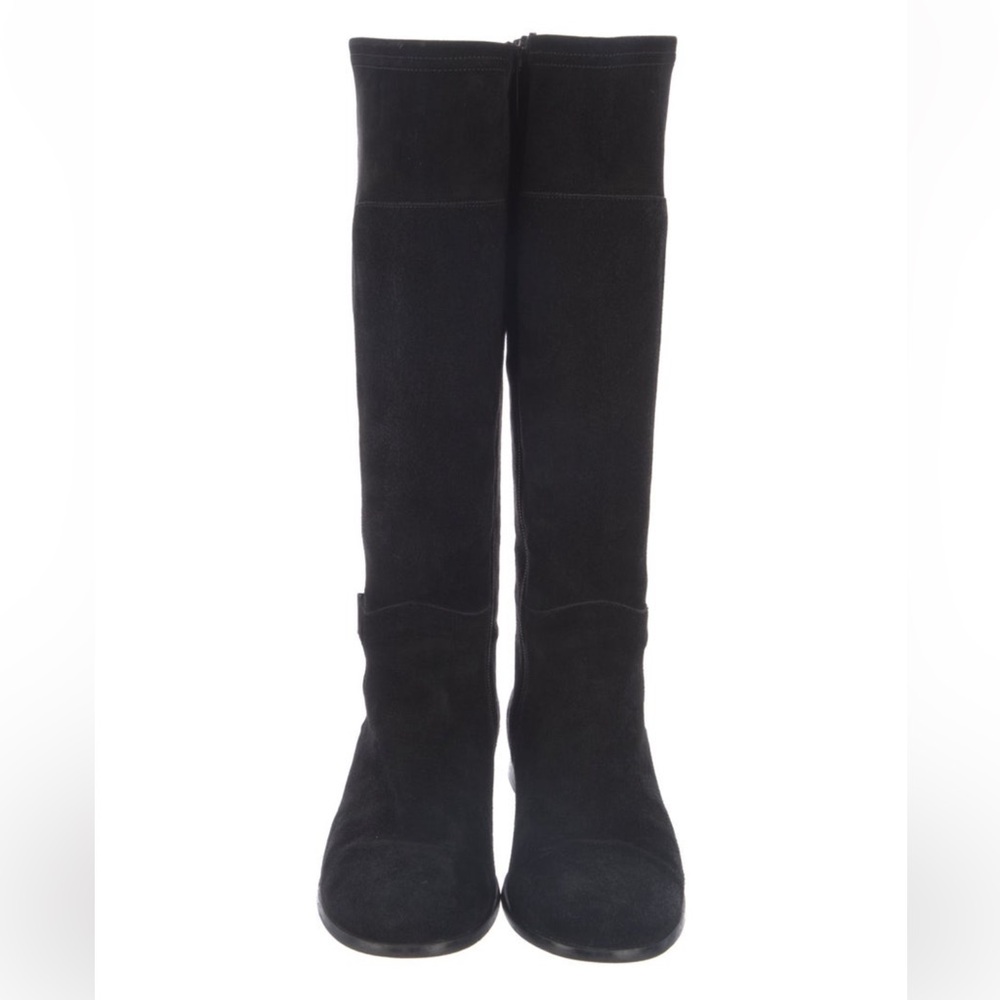 Aquatalia Black Suede Riding Boots - Picture 2 of 5